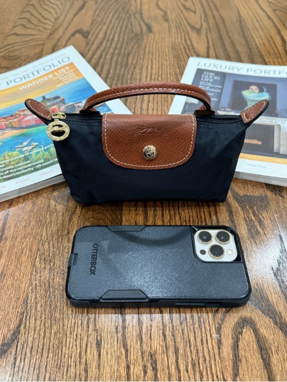 LONGCHAMP LE PLIAGE ORIGINAL POUCH WITH HANDLE